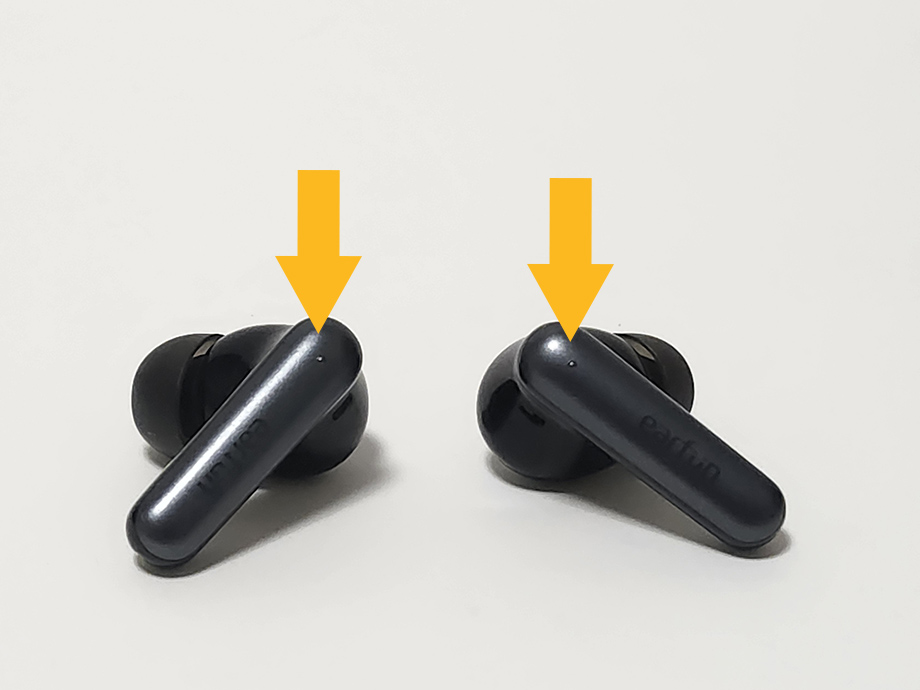 Earfun air pro 4iのタッチ操作する場所