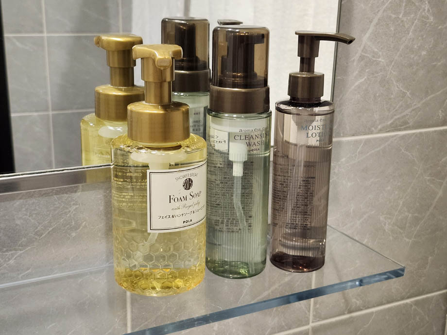 ホテルベルクラシック東京のハンドソープ、クレンジングウォーター、ローション