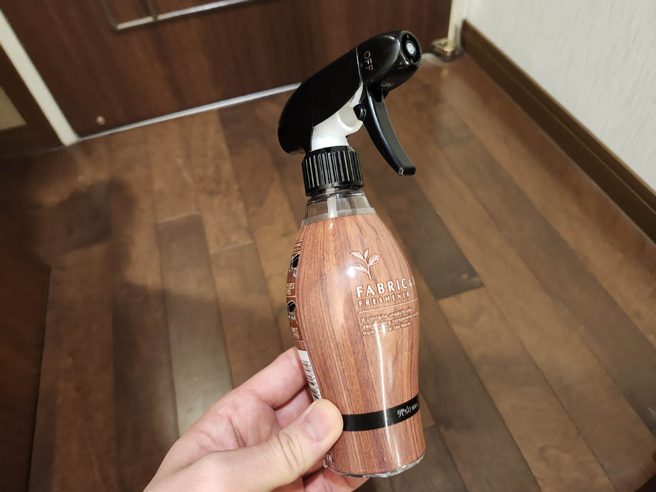 ホテルベルクラシック東京
シングルルームの消臭スプレー