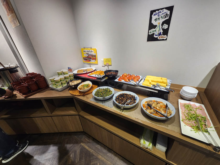 ホテルたいよう農園徳島県庁前の朝食会場の料理2