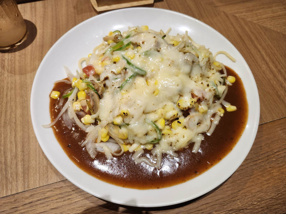 スパゲッティハウスヨコイのカントリー&コーンにチーズトッピング
